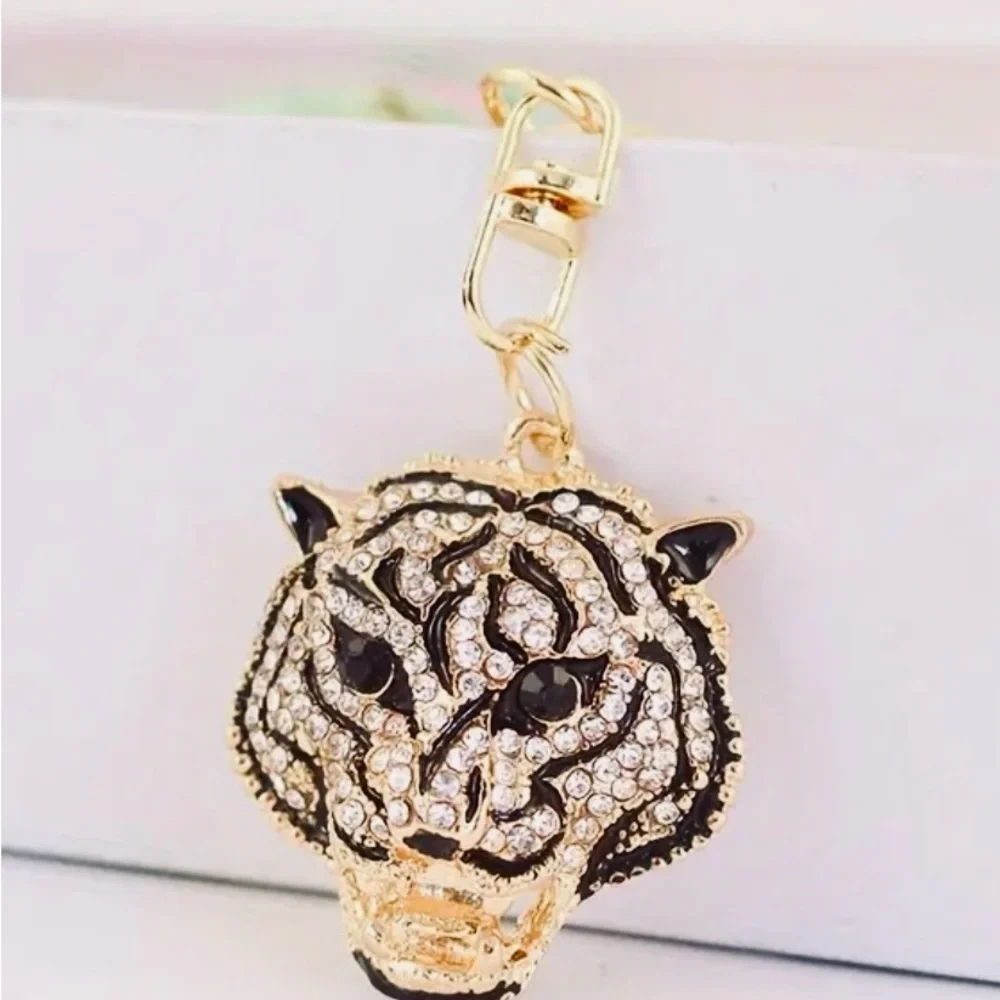 Gold and Black Tiger Keychain